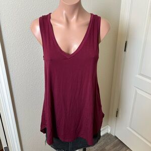 Willows  Sleeveless Burgundy Tank Top Sz S